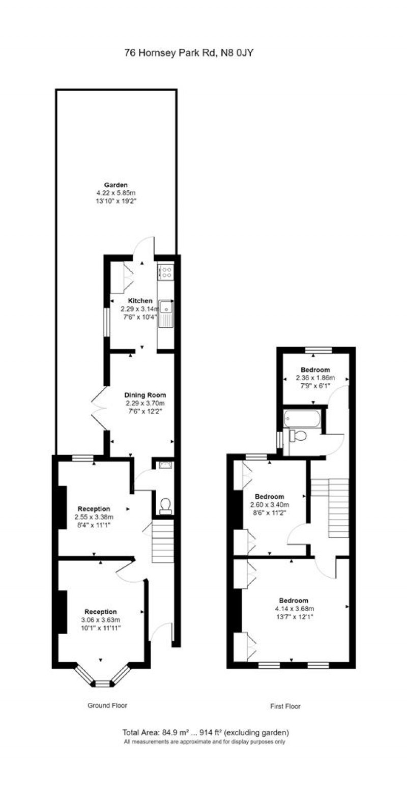 Floorplan for Hornsey Park Road, N8 0JY