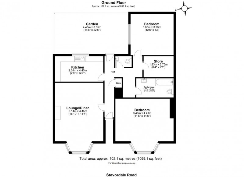 Floorplan for Stavordale Road, N5 1NE