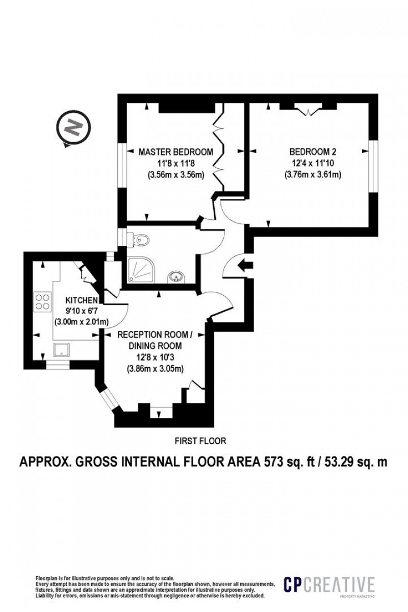 Floorplan for Irving Mansions, Queen's Club Gardens, London