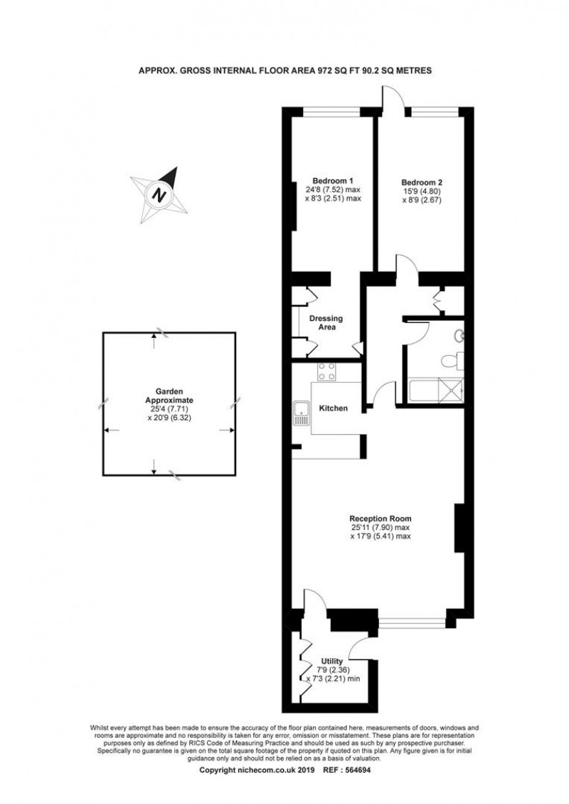 Floorplan for Talbot Road, W2 5LH