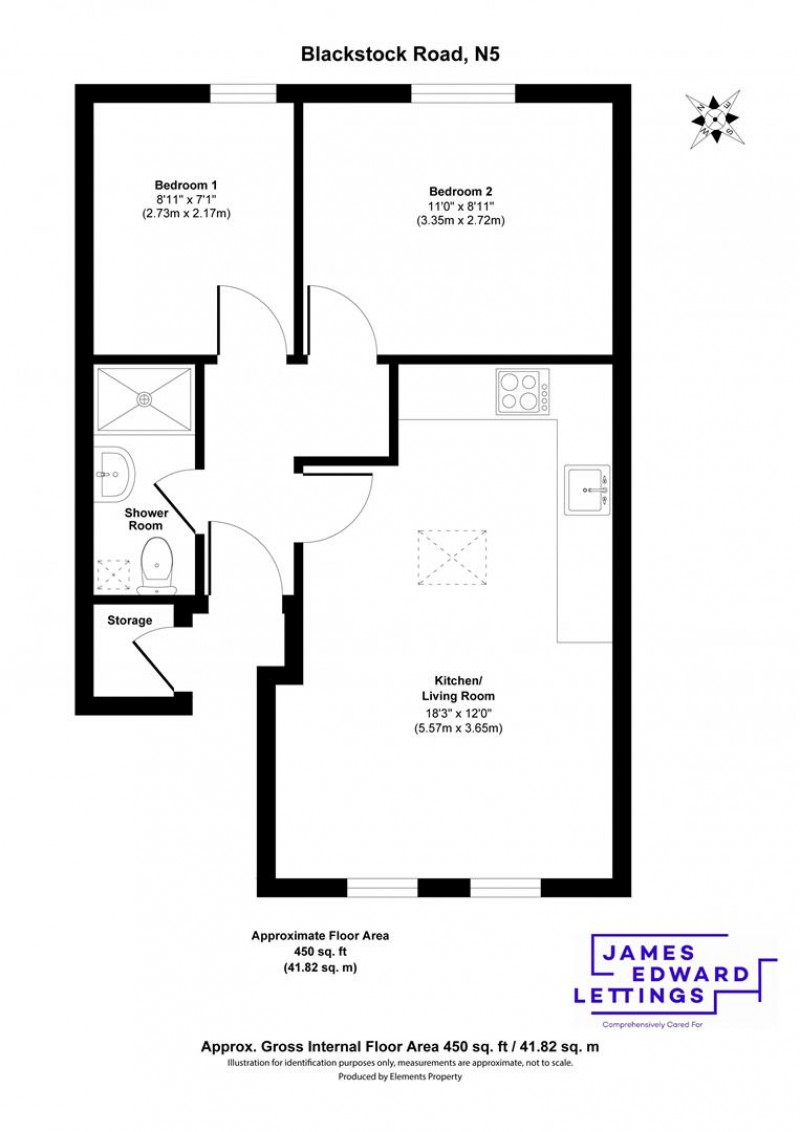 Floorplan for Blackstock Road, London