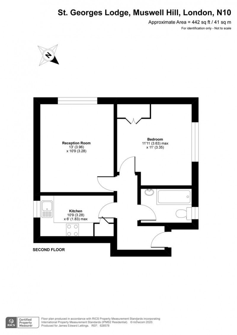 Floorplan for St. Georges Lodge, Muswell Hill, London