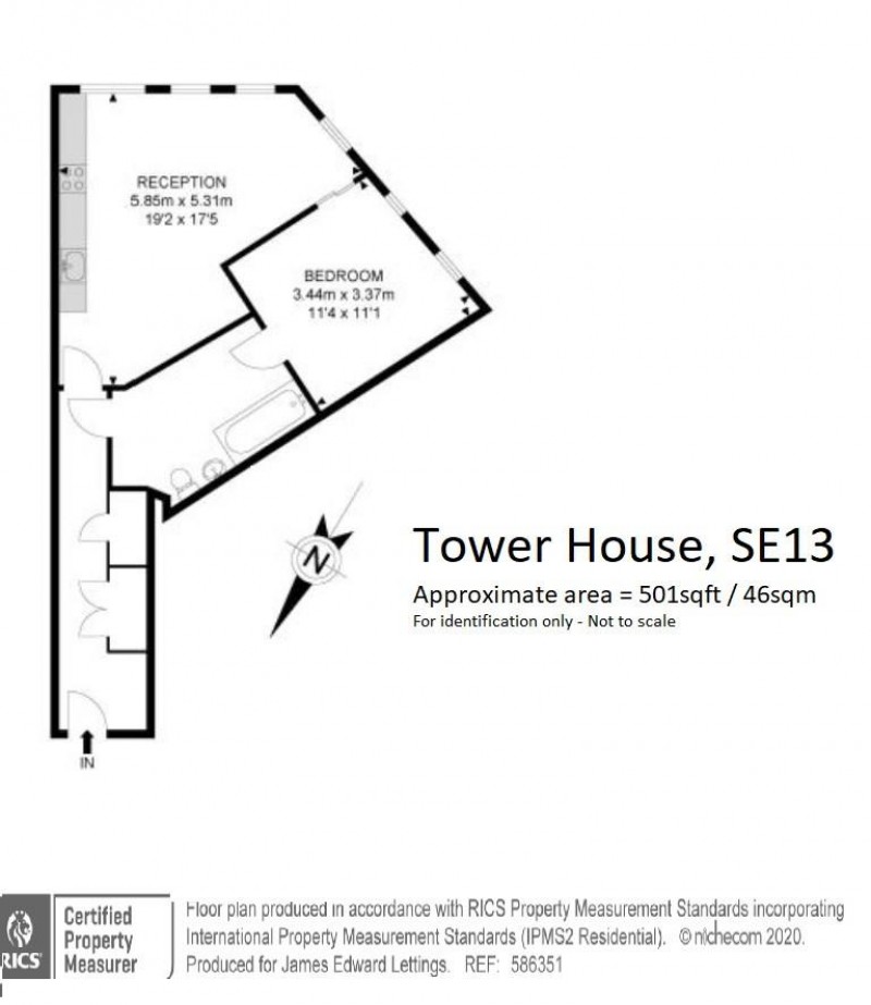 Floorplan for Tower House, Lewisham High Street, London