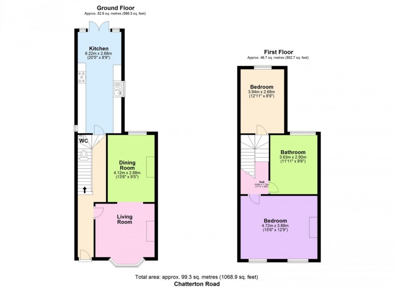 Floorplan for Chatterton Road, London