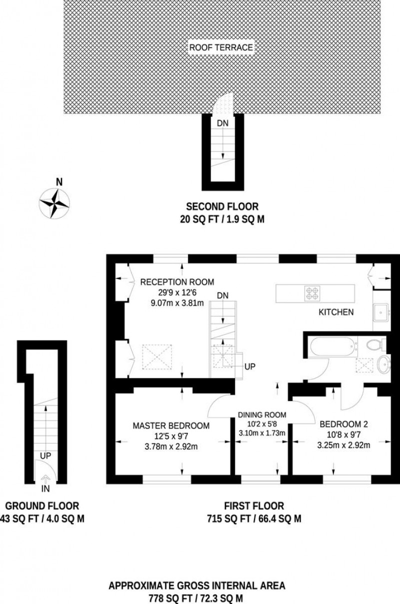 Floorplan for Rosemont Road, NW3 6NE