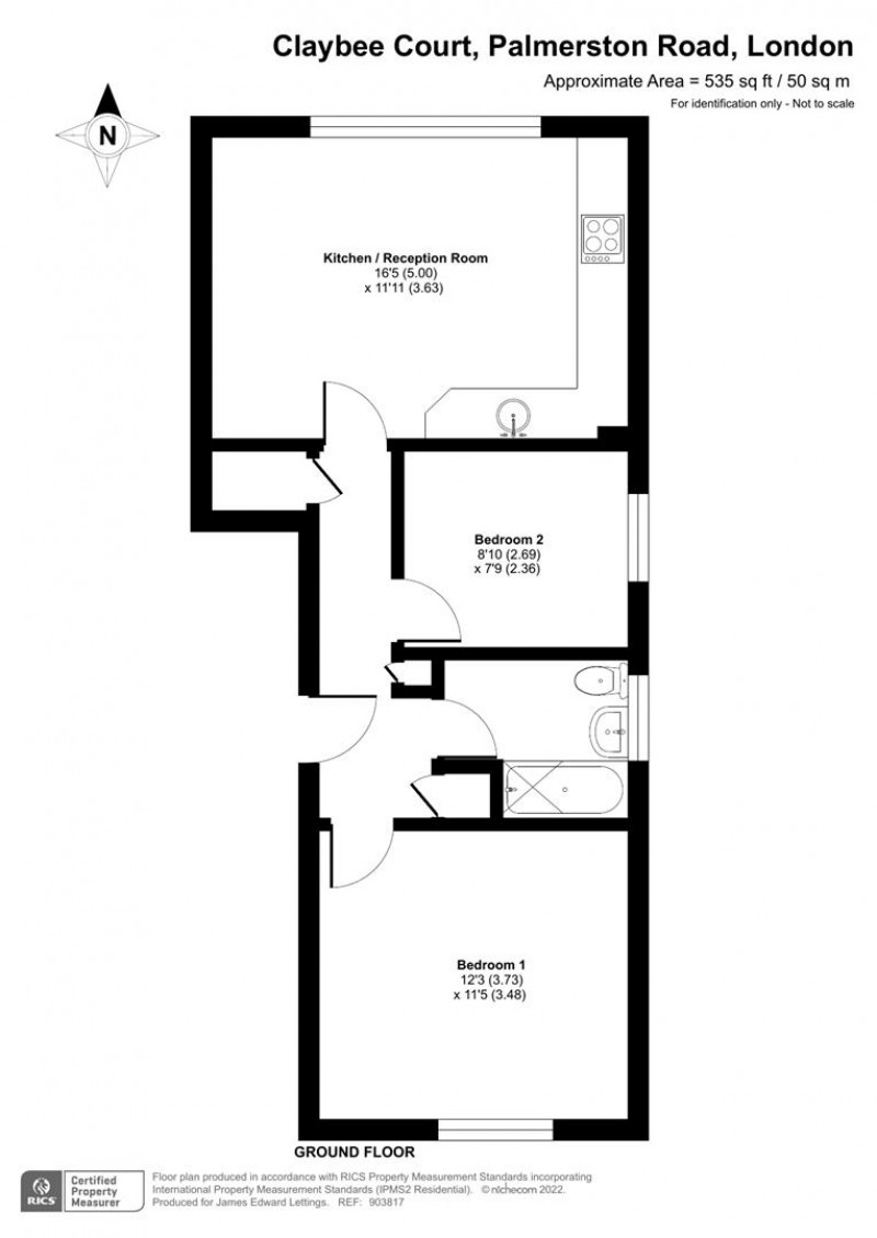 Floorplan for Palmerston Road, N22 8QZ