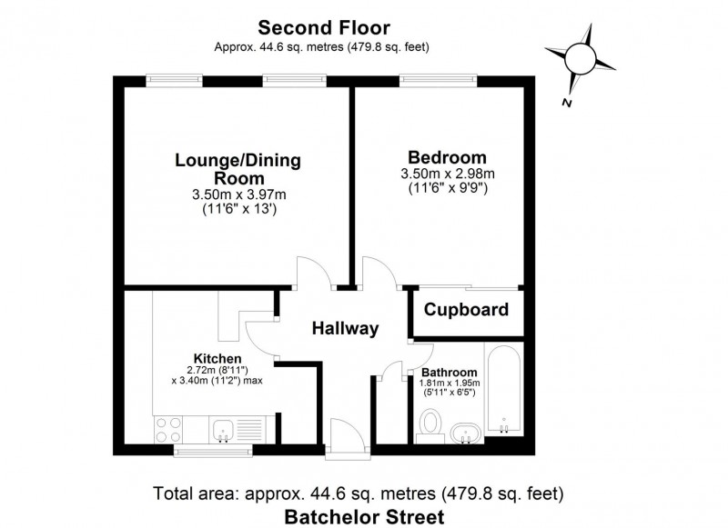 Floorplan for Batchelor Street, N1 0EG