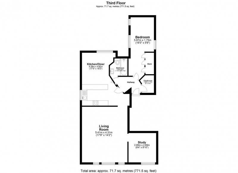 Floorplan for Lexham Gardens W8 5JB