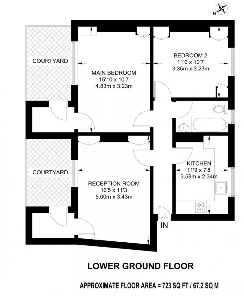 Floorplan for Queens Head Street, N1 8NQ