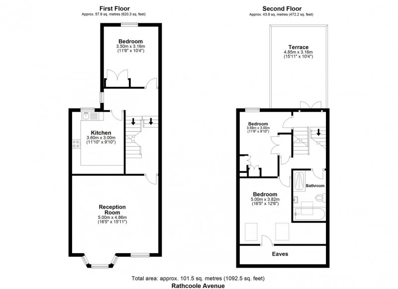 Floorplan for Rathcoole Avenue, N8 9LY