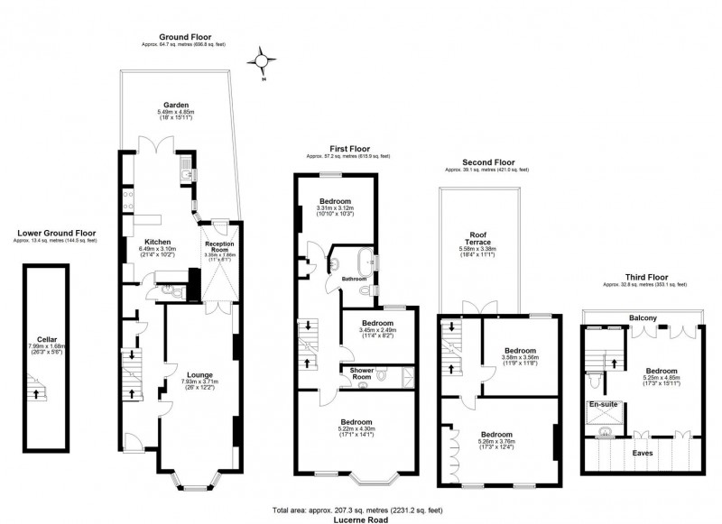 Floorplan for Lucerne Road, N5 1TZ