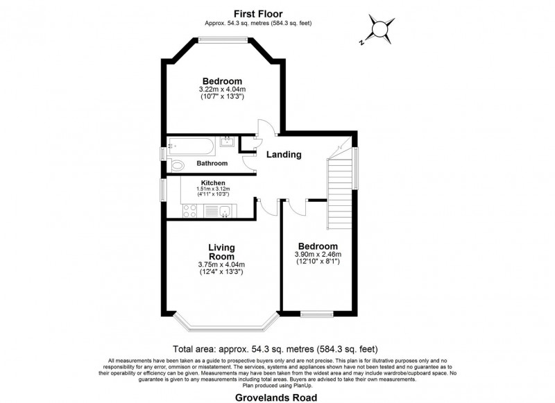 Floorplan for Grovelands Road, N13 4RH